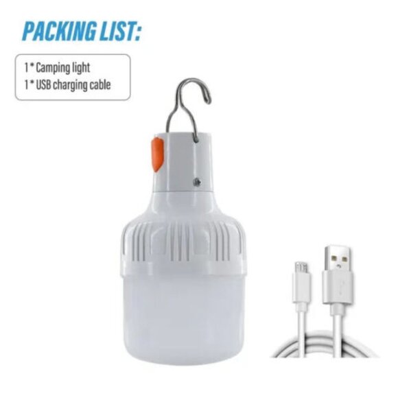 Outdoor / Indoor usb rechargable led bulb lantern high brightness with hook - Picture 1 of 6